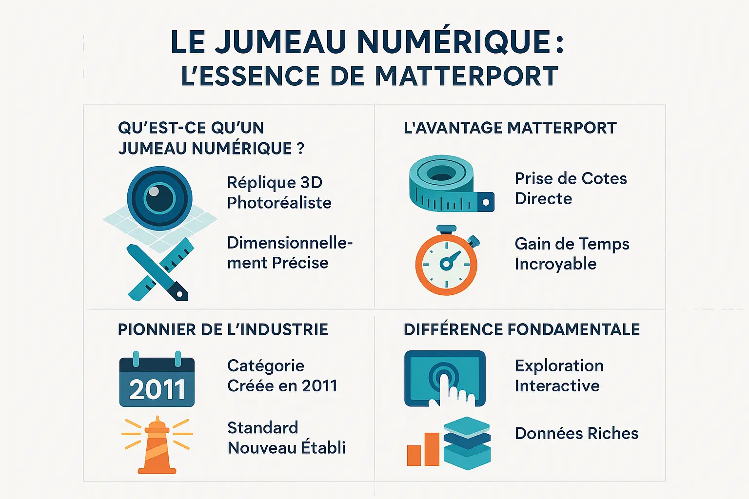 Repr&eacute;sentation visuelle d'un jumeau num&eacute;rique Matterport