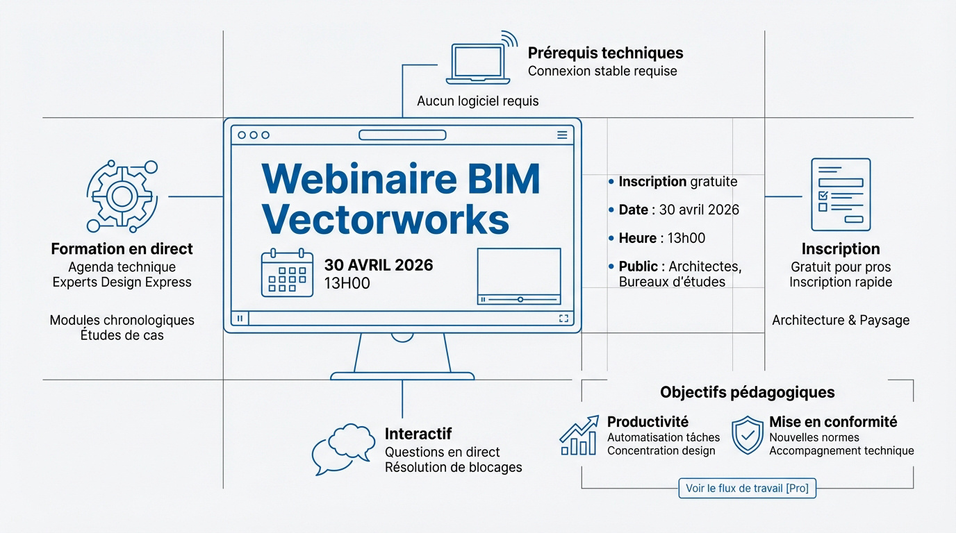 Session de formation BIM sur le logiciel Vectorworks pour architectes