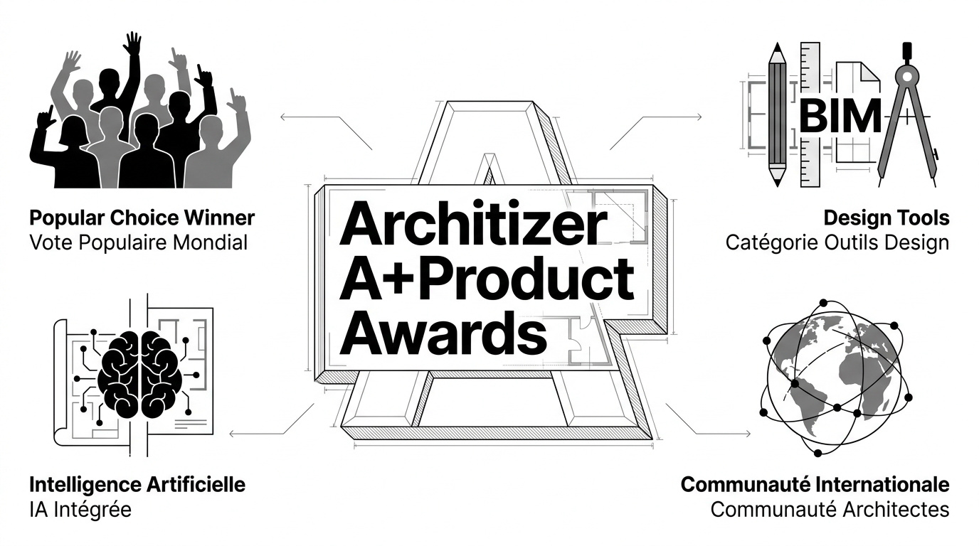 Prix Architizer A+Product Awards catégorie Design Tools remporté par Vectorworks Architect 2026