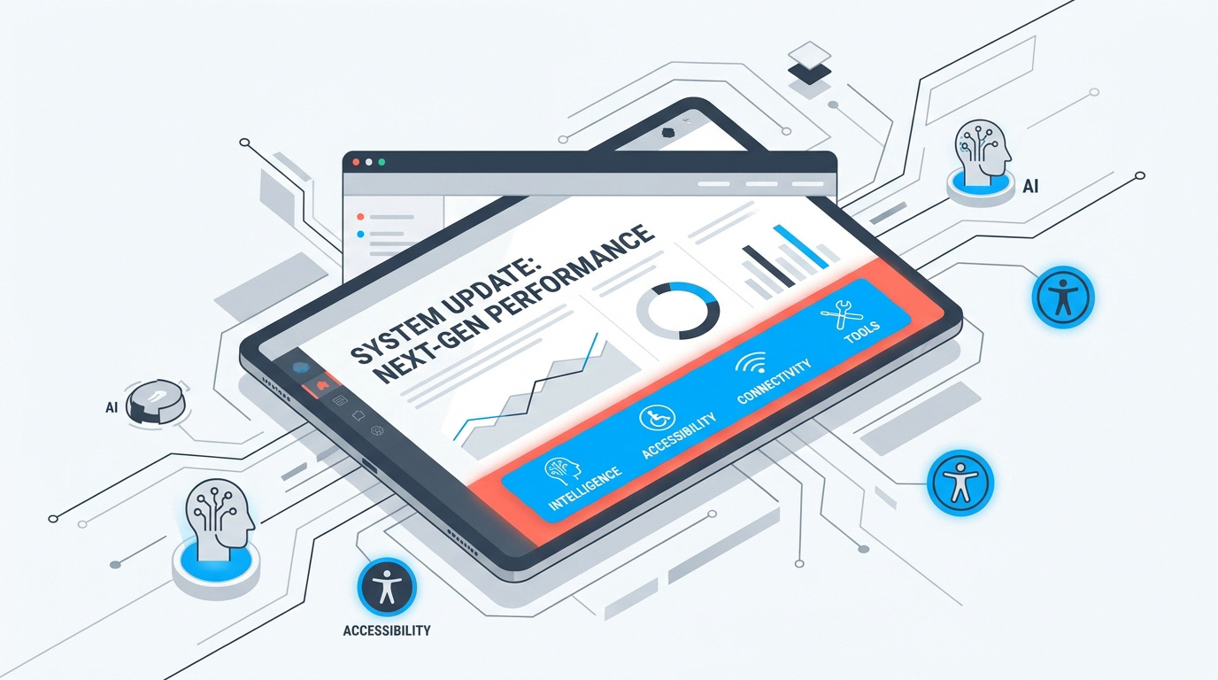Infographie de la mise à jour Matterport 2026 concernant l'IA et l'accessibilité