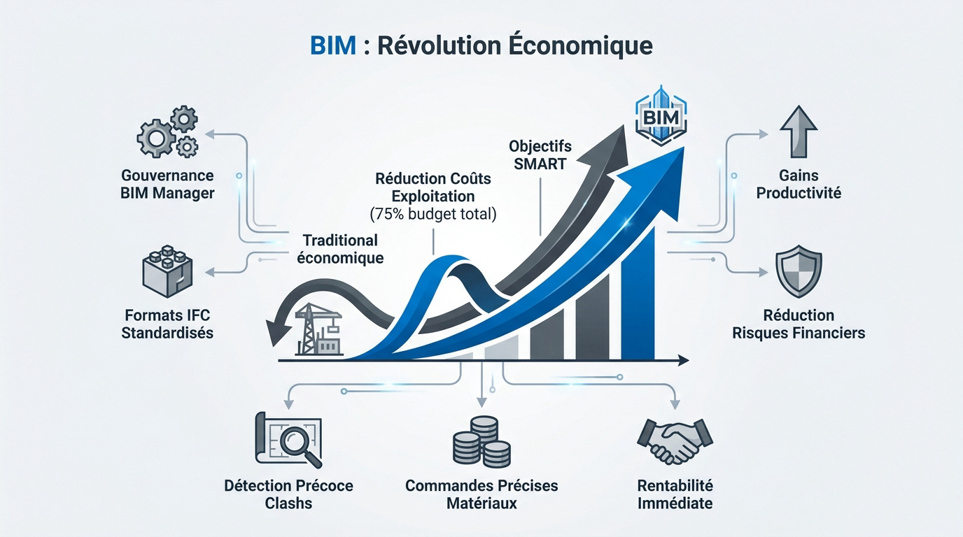 Analyse des gains économiques et de la rentabilité grâce au BIM dans le secteur du bâtiment